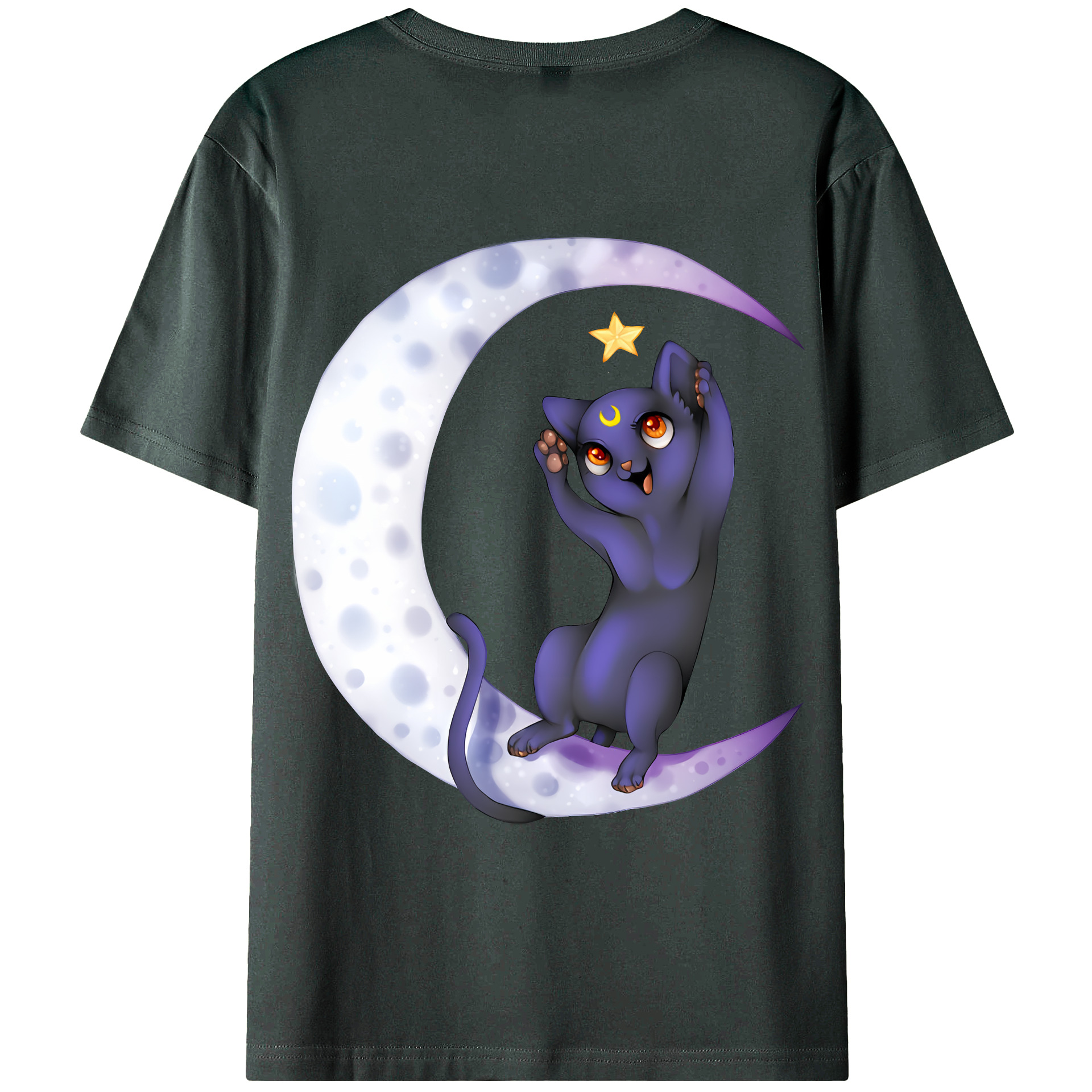 （画像用） 美少女戦士セーラームーン Sailor Moon 綿100％ メンズ半袖Tシャツ（バックプリント） 通気性